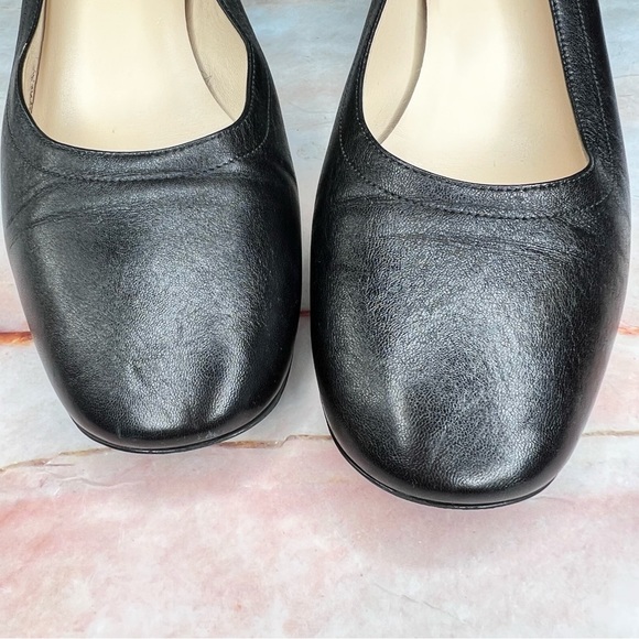 Everlane Day Heel Black Leather Block Heels 9.5 - Picture 5 of 6